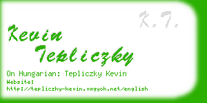 kevin tepliczky business card